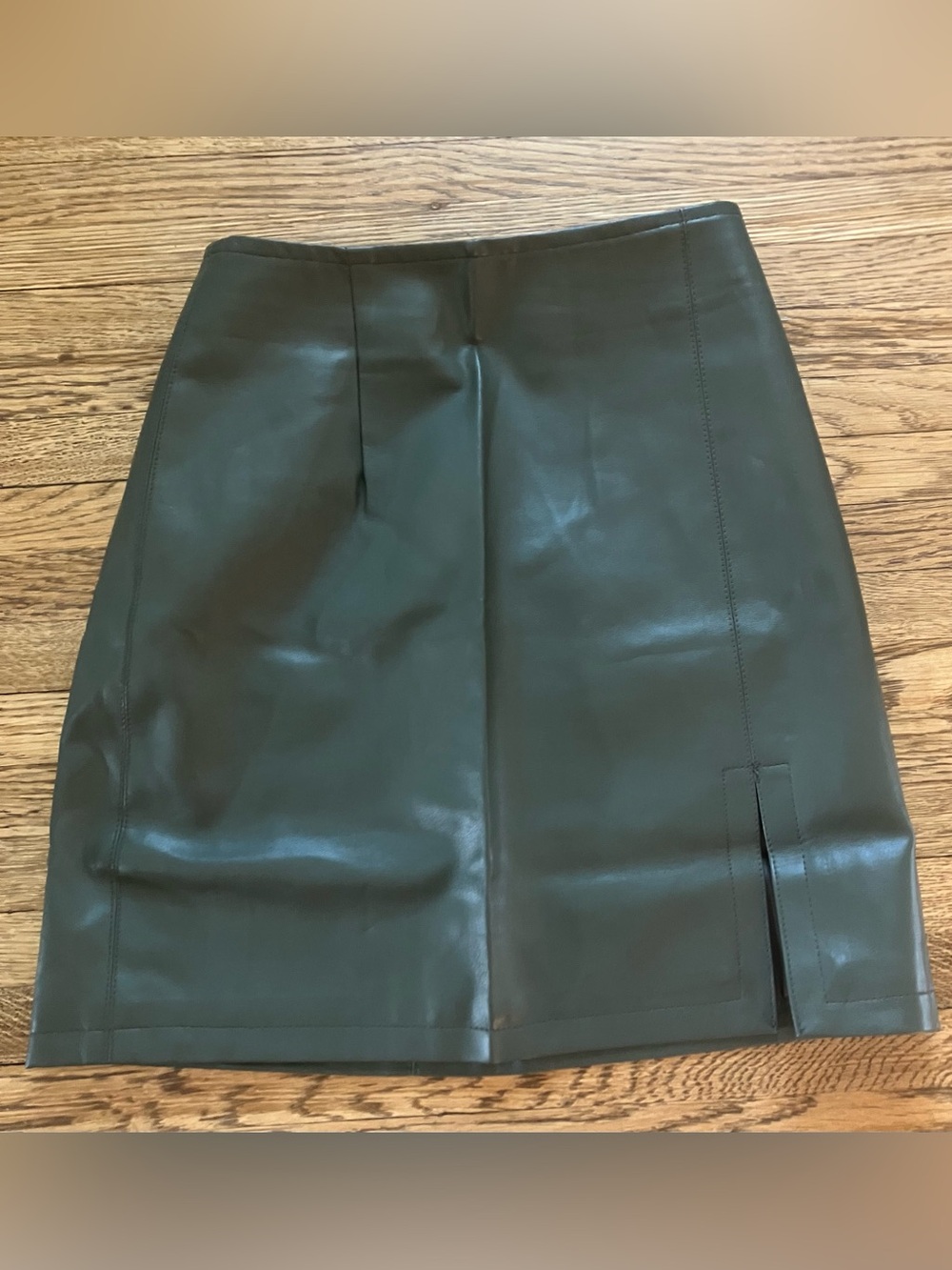 Agymnx Faux Leather Mini Skirt Green XS NWT